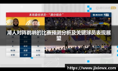 湖人对阵鹈鹕的比赛预测分析及关键球员表现展望